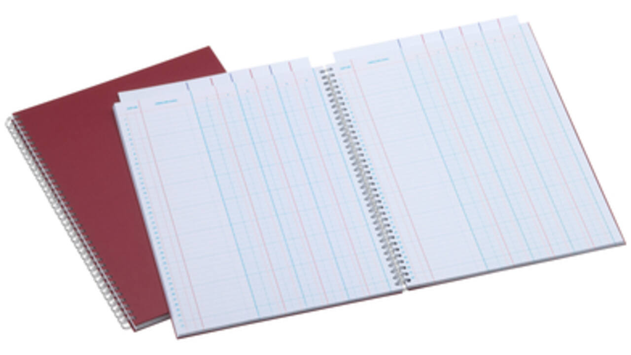 Tabellarisch register Djois Atlanta 321x226mm 2x6kolommen 108blz rood