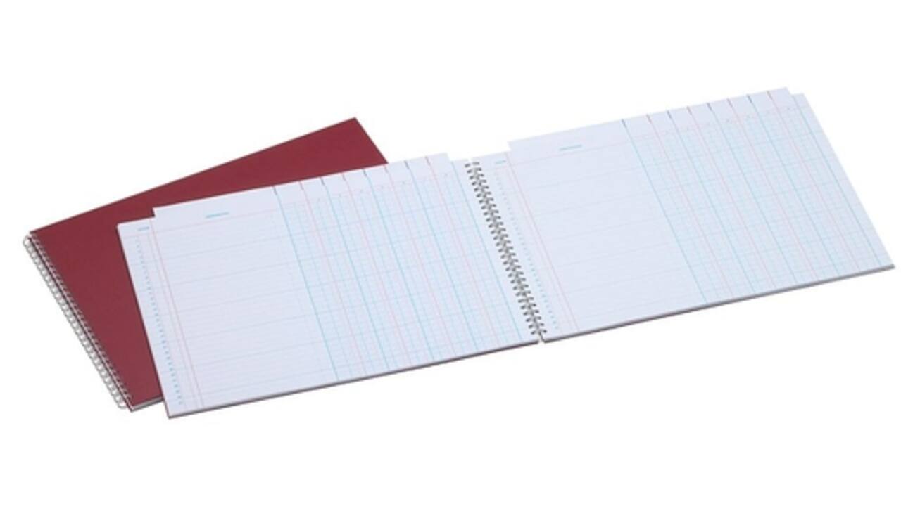 Tabellarisch register Djois Atlanta 247x351mm 2x8kolommen 108blz rood