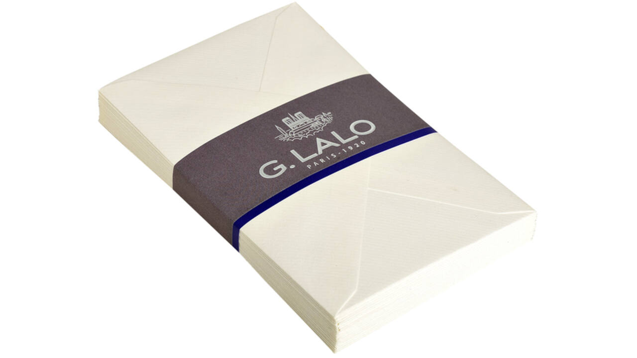 Envelop G.Lalo bank C6 114x162mm gegomd gevergeerd wit pak à 25 stuks