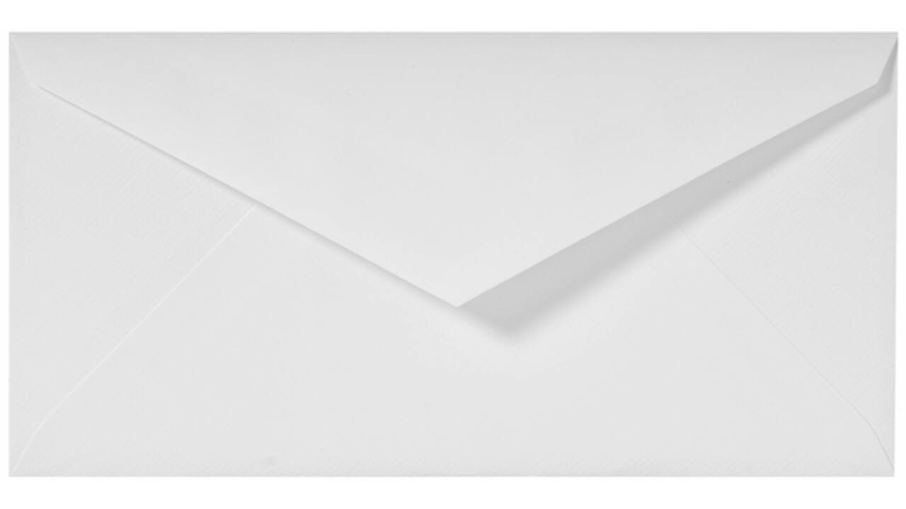 Envelop G.Lalo bank C6 114x162mm gegomd gevergeerd wit pak à 25 stuks