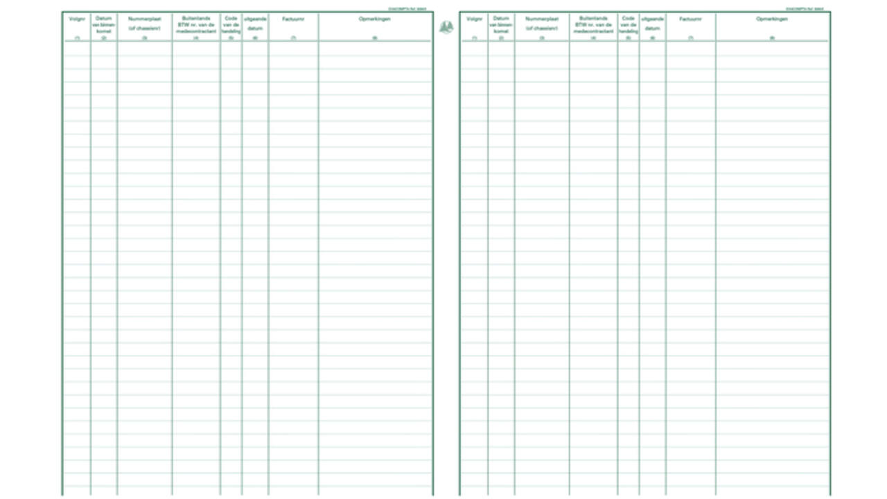 Register Piqure garagisten 320x250mm 80vel assorti