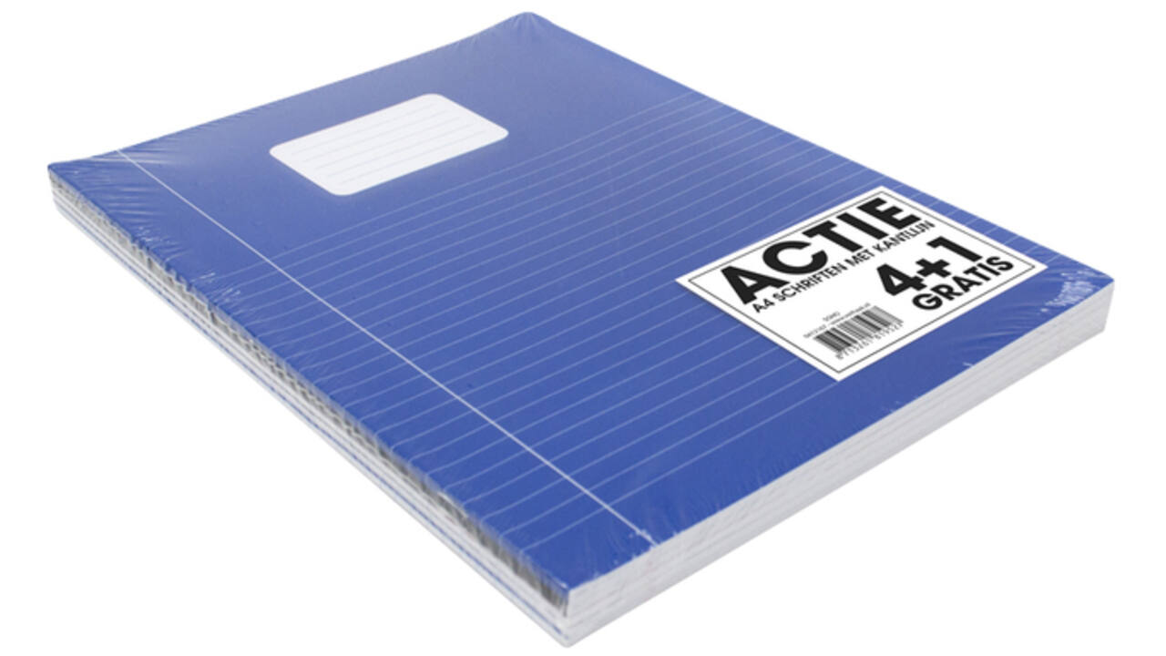 Schrift Verhaak Basic A4 lijn 80 pagina's 60gr pak à 5 stuks