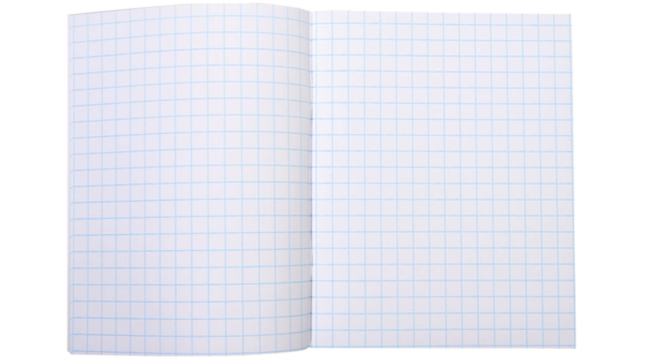 Schrift Qbasic 210x165mm ruit 10mm 80blz 70gr assorti