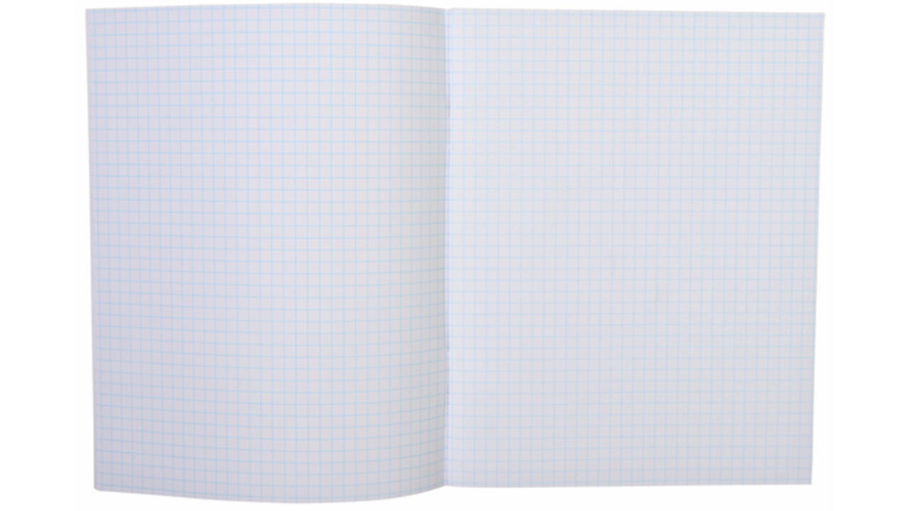 Schrift Qbasic 210x165mm ruit 5mm 80blz 70gr assorti