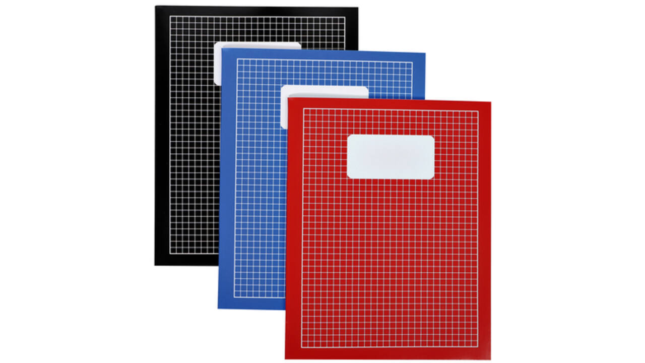 Schrift Qbasic 210x165mm ruit 5mm 80blz 70gr assorti