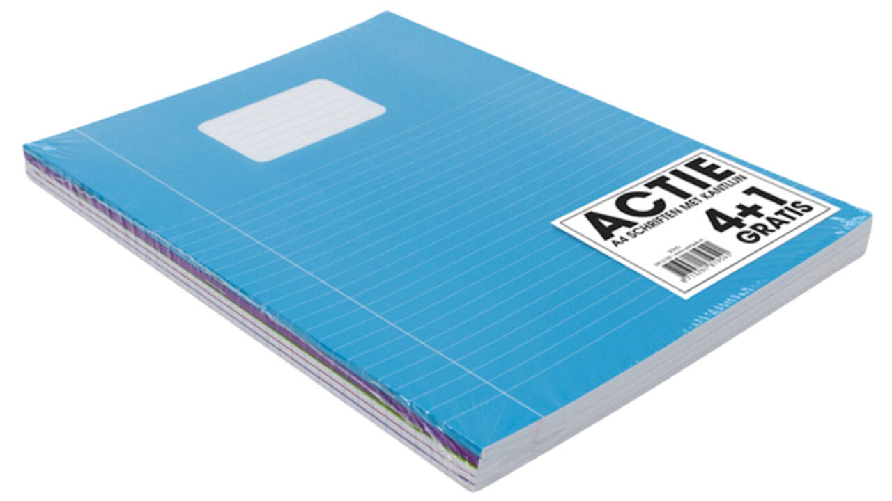 Schrift Verhaak Trend A4 lijn 80 pagina's 60gr pak à 5 stuks