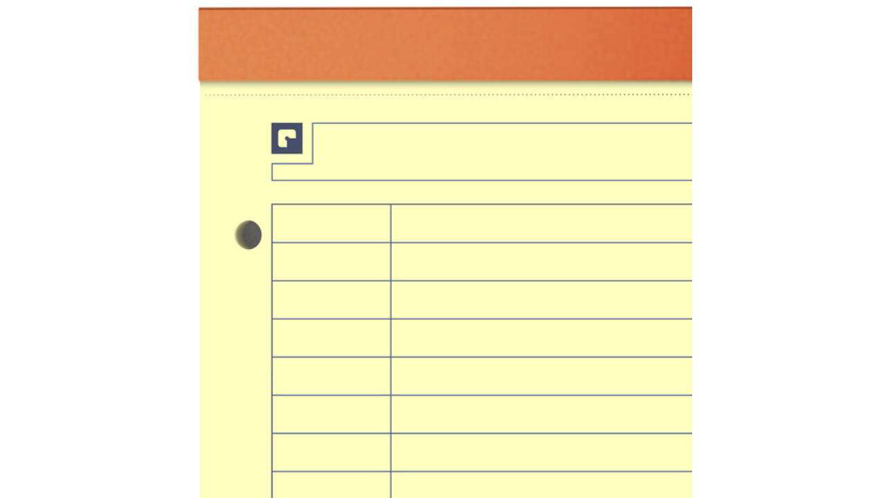 Cursusblok Oxford Orange Notepad A4+ lijn 4-gaats 160 pagina's 80gr oranje