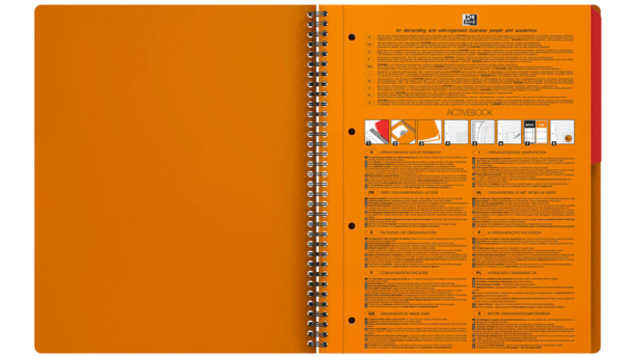 Spiraalblok Oxford International Activebook A4+ lijn