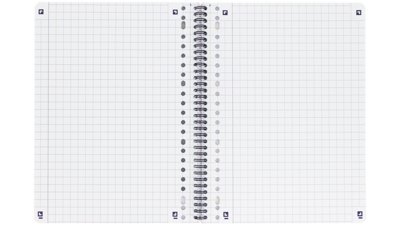 Collegeblok Oxford School A4 ruit 10x10mm 23-gaats 160 pagina's 80gr assorti