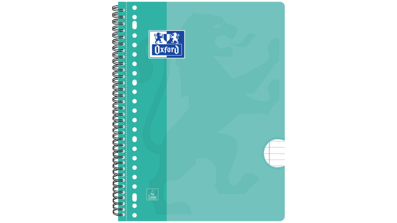 Collegeblok Oxford School A4+ lijn 23-gaats 160 pagina's 80gr assorti