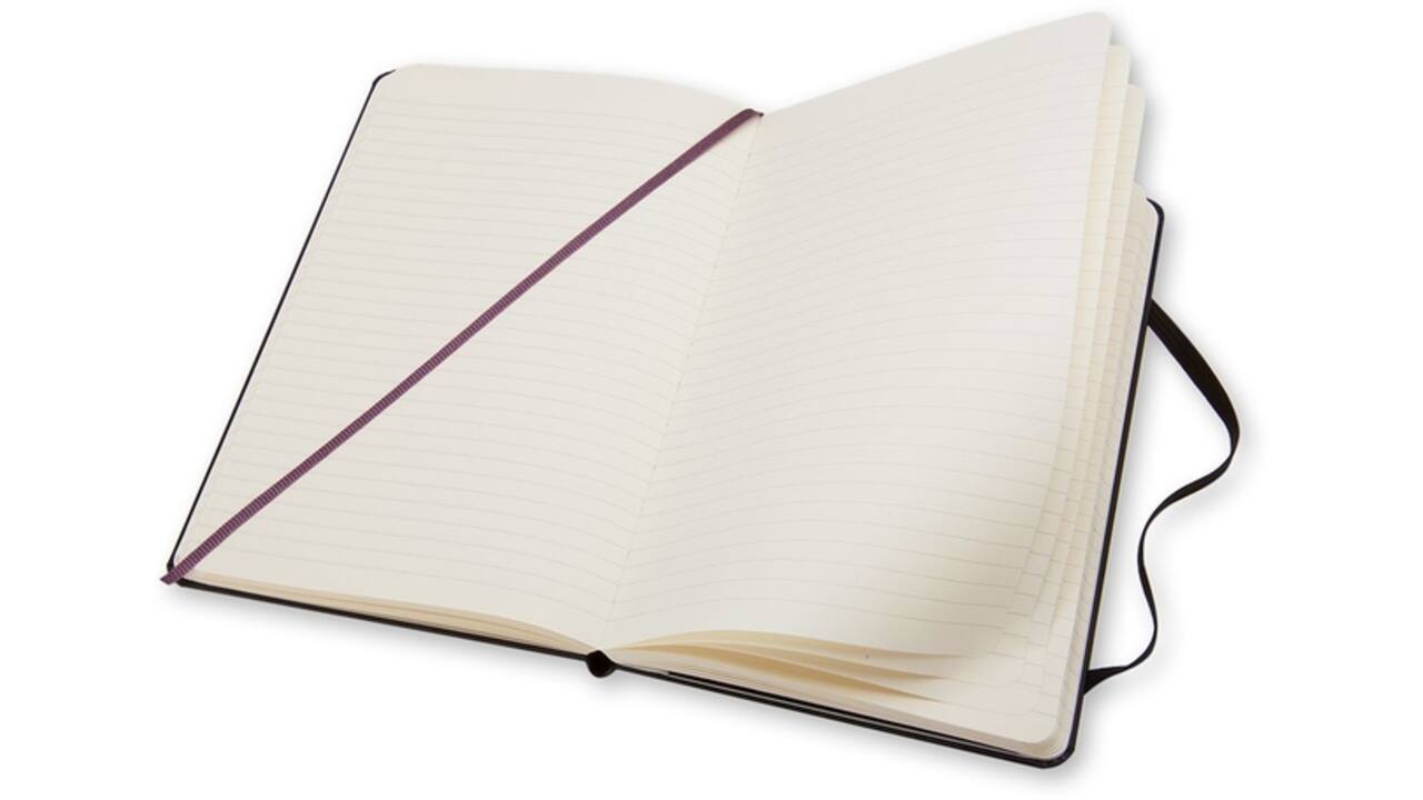 Notitieboek Moleskine large 130x210mm lijn hard cover zwart