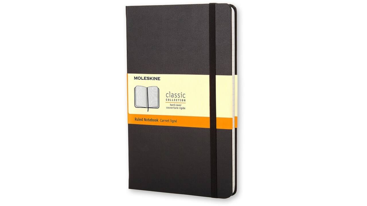 Notitieboek Moleskine pocket 90x140mm lijn hard cover zwart