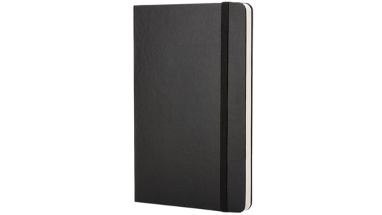 Notitieboek Moleskine pocket 90x140mm blanco hard cover zwart