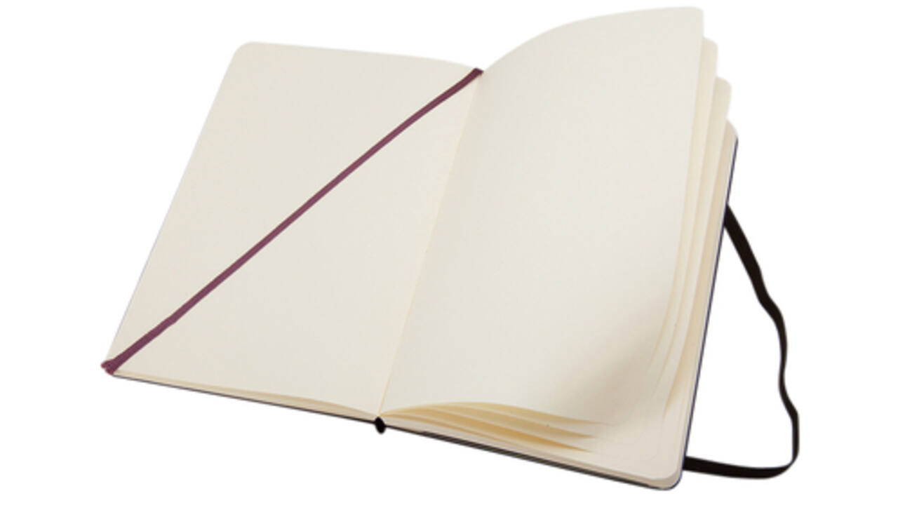 Notitieboek Moleskine pocket 90x140mm blanco hard cover zwart
