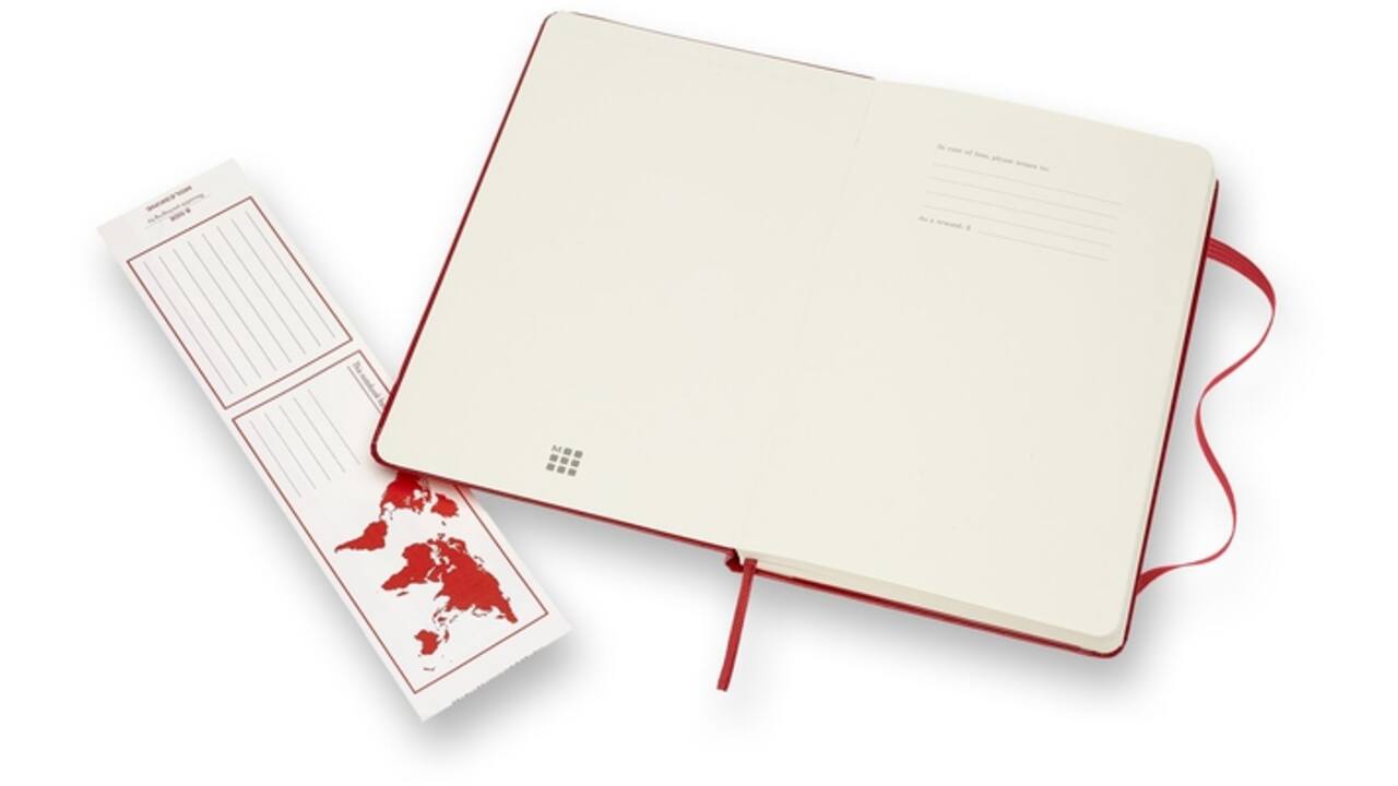 Notitieboek Moleskine large 130x210mm lijn hard cover rood