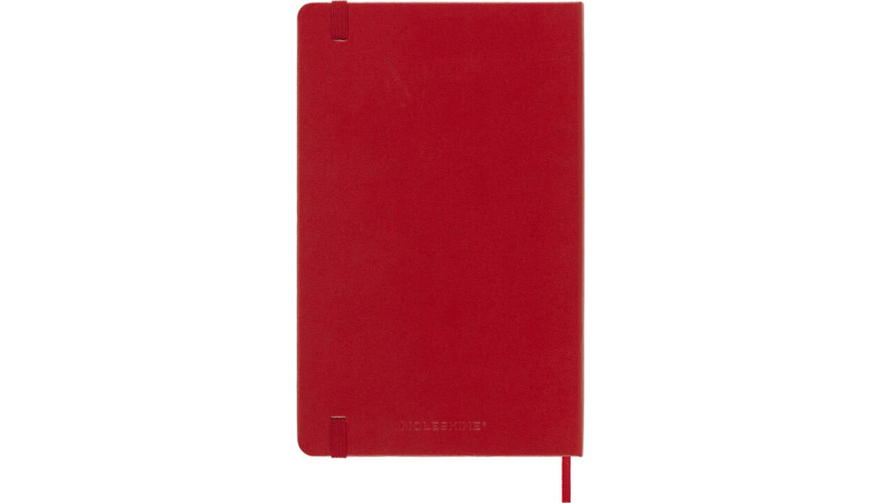 Notitieboek Moleskine large 130x210mm blanco hard cover rood