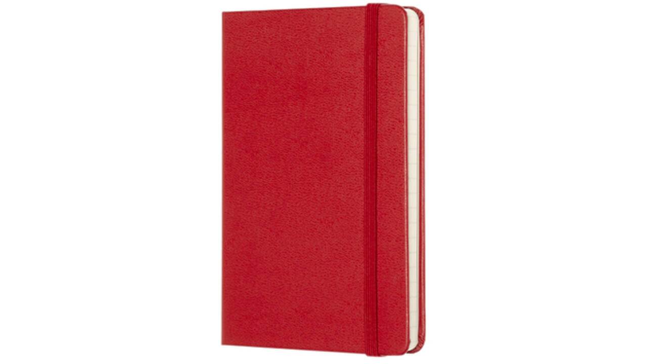 Notitieboek Moleskine pocket 90x140mm lijn hard cover rood