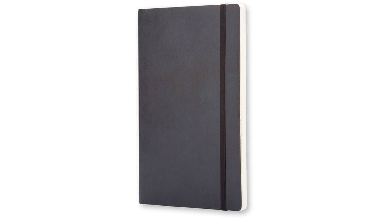 Notitieboek Moleskine pocket 90x140mm blanco soft cover zwart
