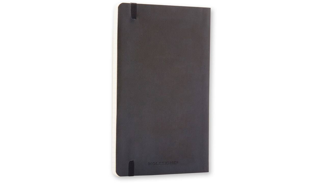 Notitieboek Moleskine pocket 90x140mm blanco soft cover zwart
