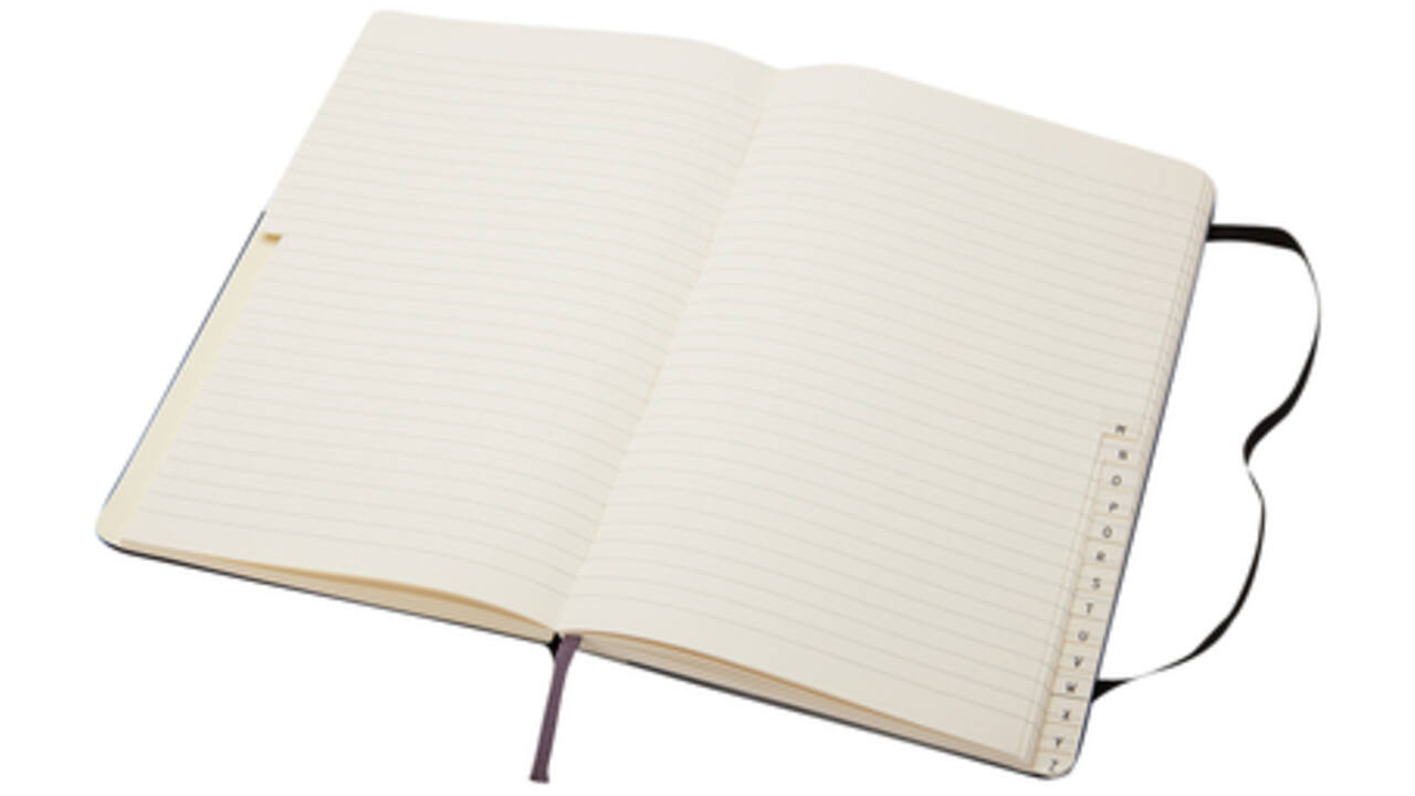 Adresboek Moleskine large 130x210mm hard cover lijn zwart