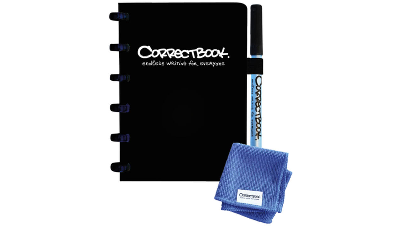 Notitieboek Correctbook A6 blanco 40blz ink black