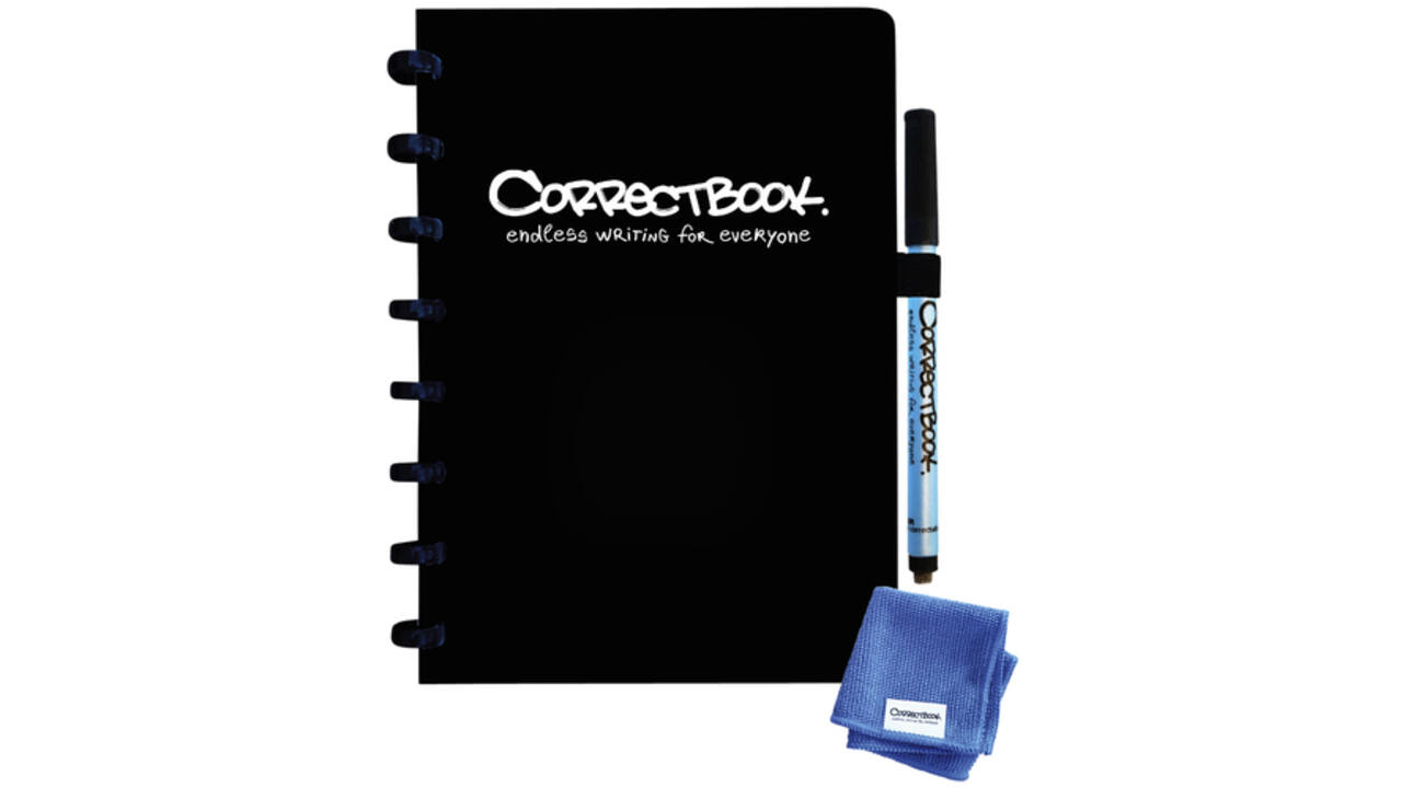 Notitieboek Correctbook A5 lijn 40blz ink black