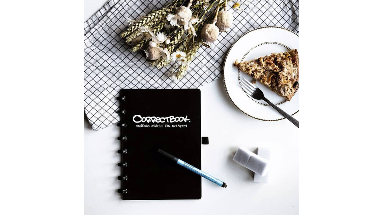 Notitieboek Correctbook A5 lijn 40blz ink black