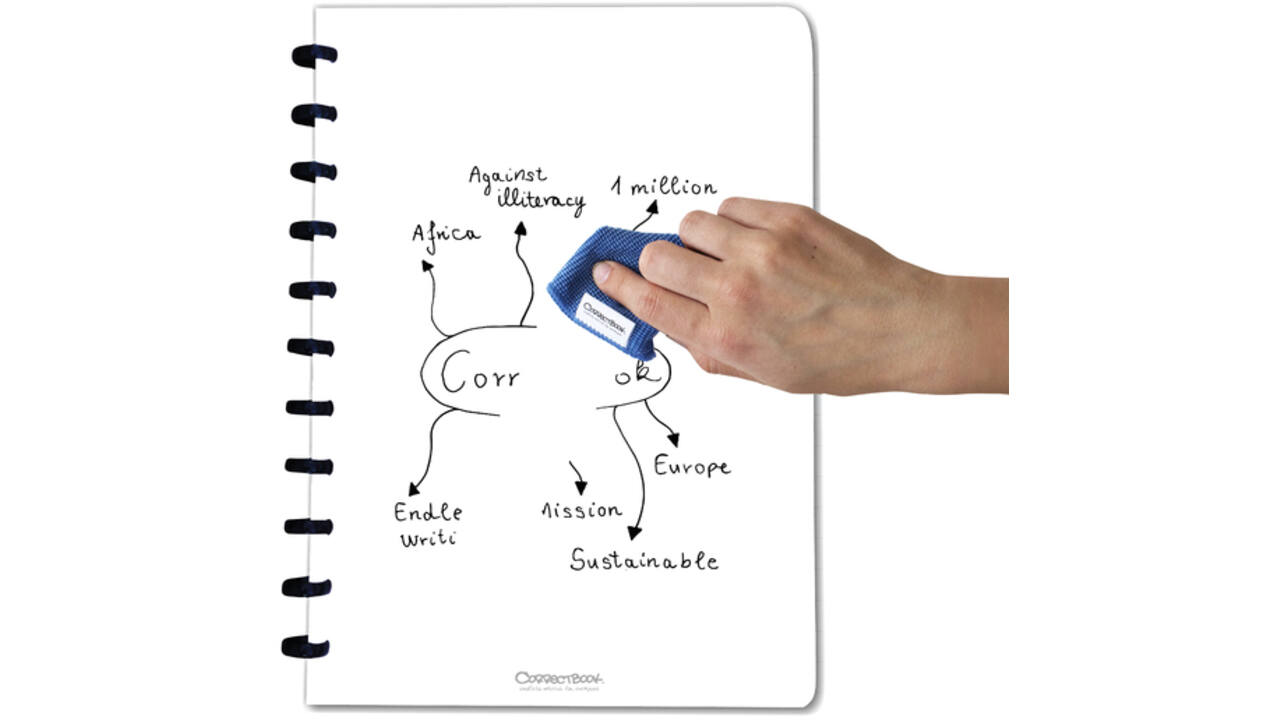 Notitieboek Correctbook A4 blanco 40blz inspirational white