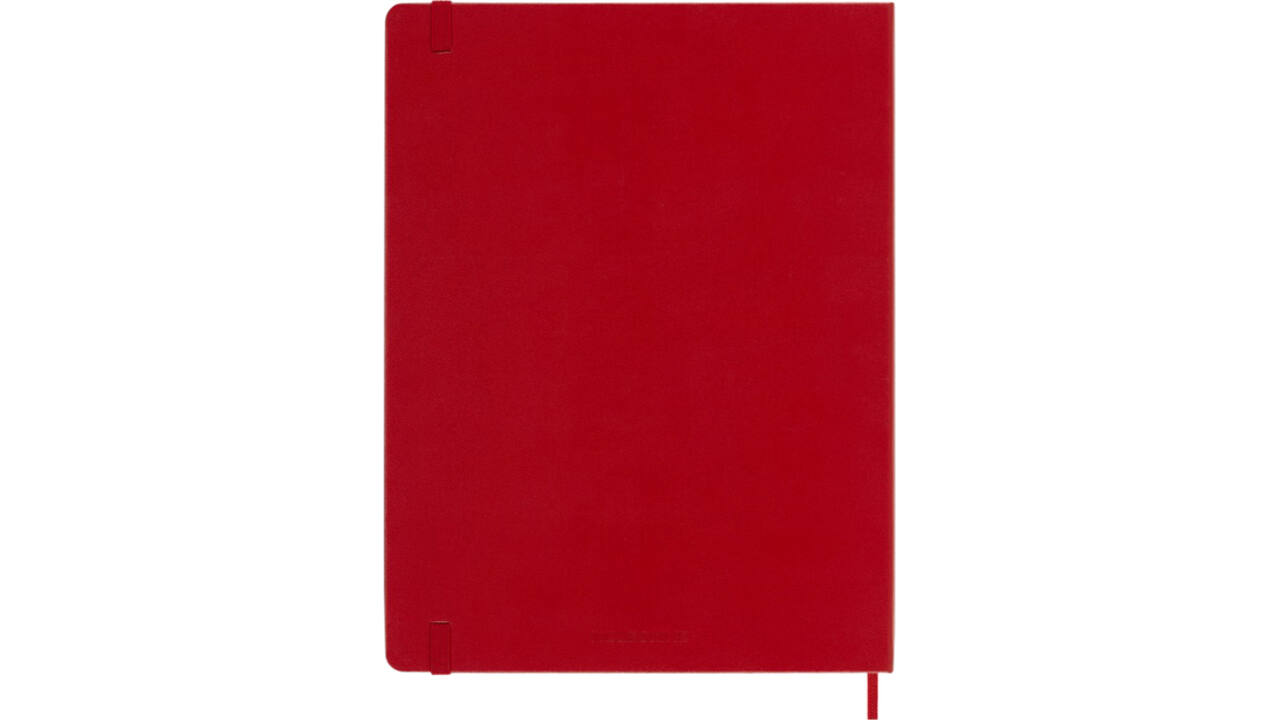 Notitieboek Moleskine XL 190x250mm lijn hard cover scarlet red
