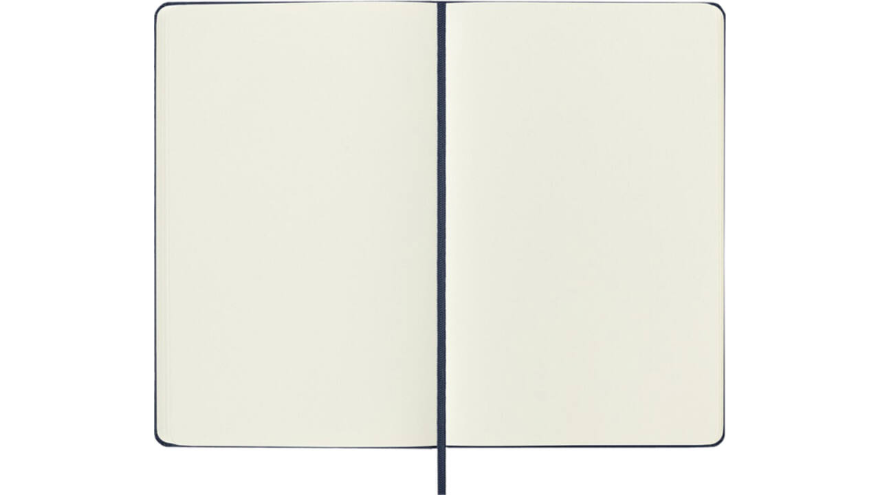 Notitieboek Moleskine large 130x210mm blanco hard cover sapphire blue