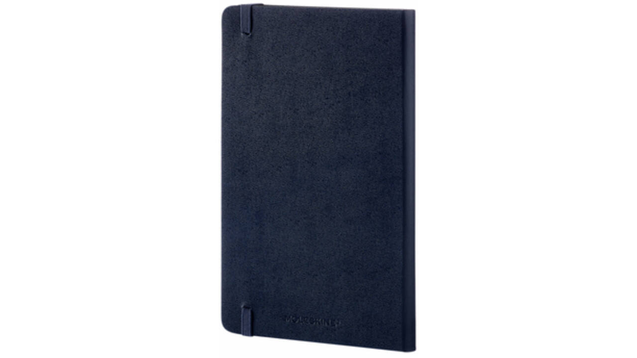 Notitieboek Moleskine large 130x210mm blanco hard cover sapphire blue