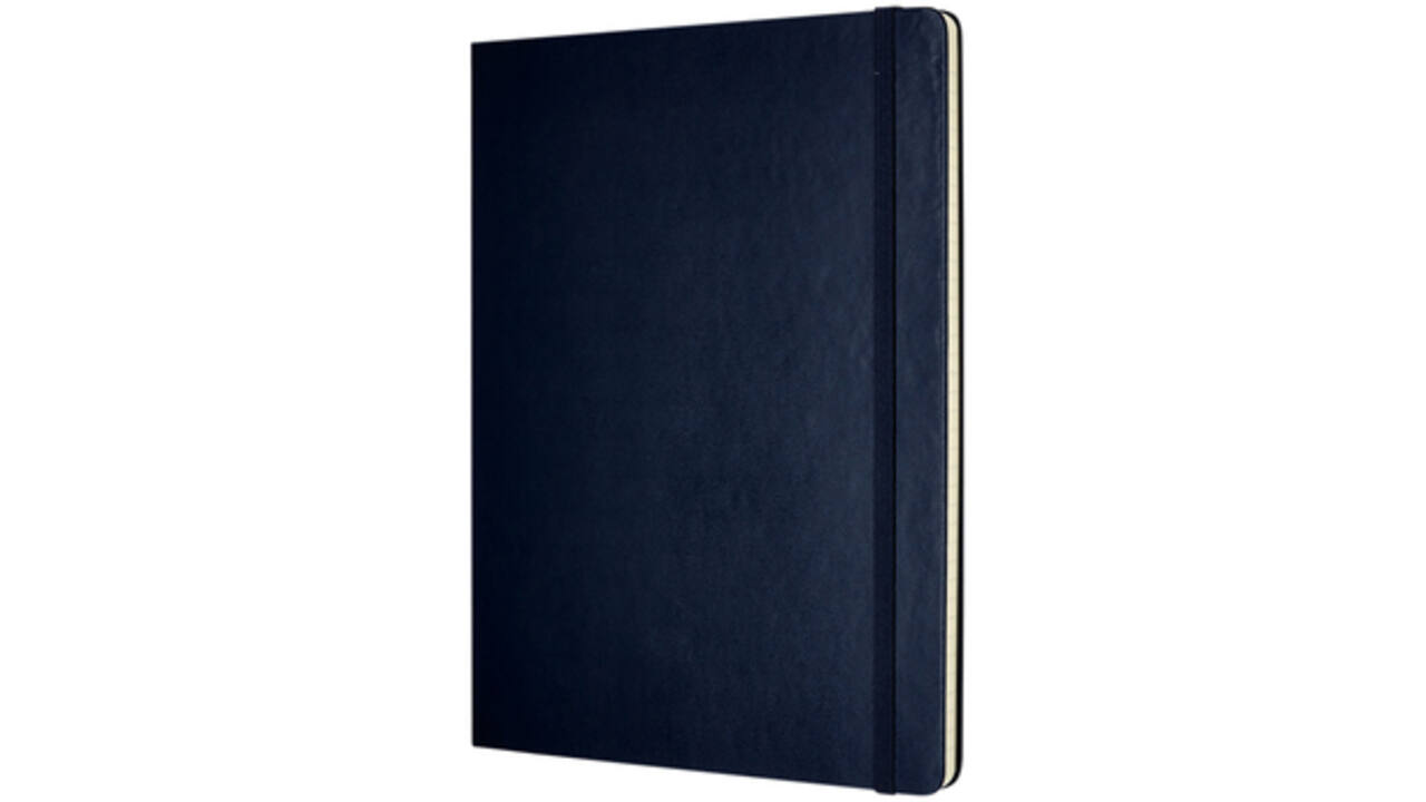 Notitieboek Moleskine XL 190x250mm lijn hard cover sapphire blue