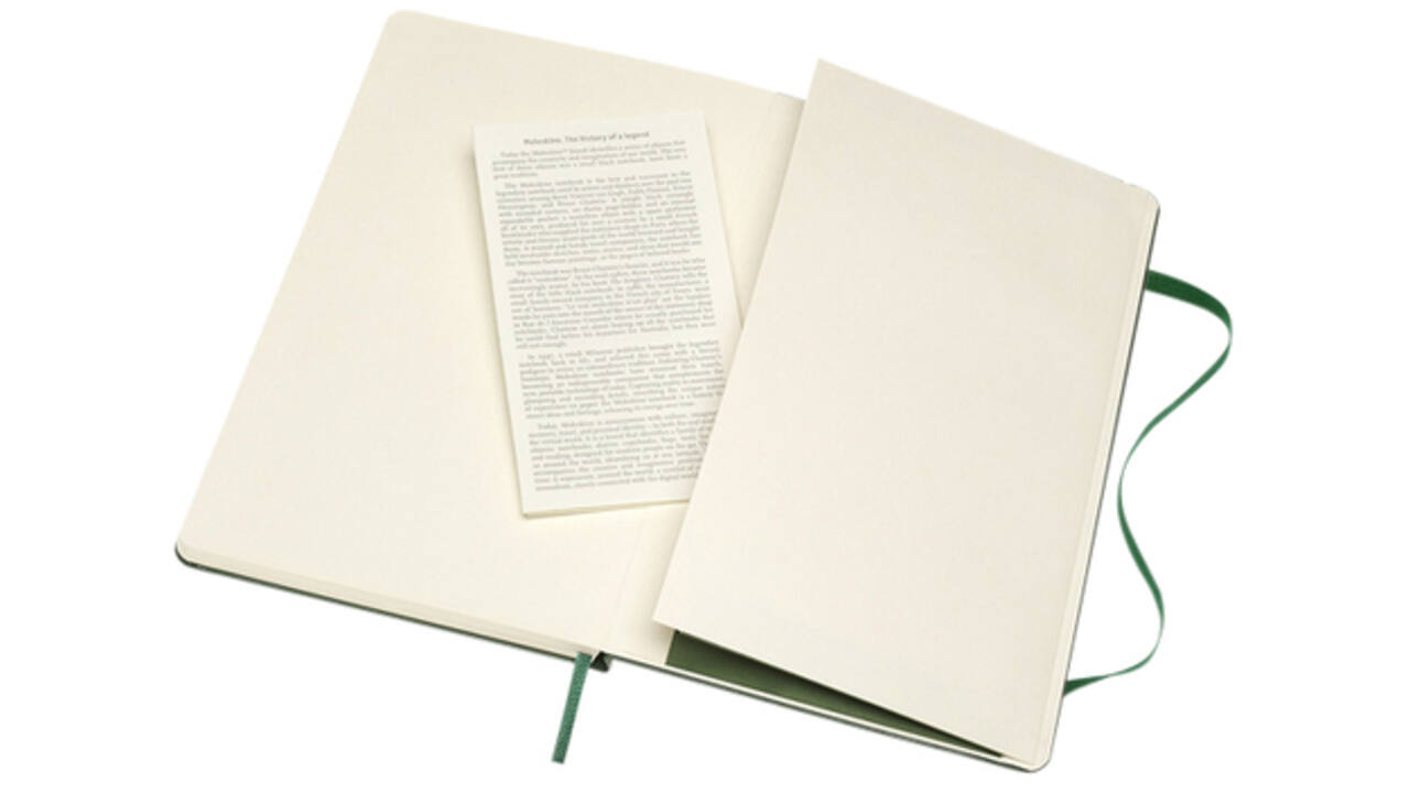 Notitieboek Moleskine large 130x210mm lijn hard cover myrtle green