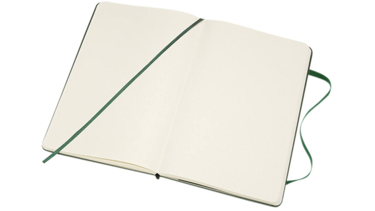 Notitieboek Moleskine large 130x210mm blanco hard cover myrtle green