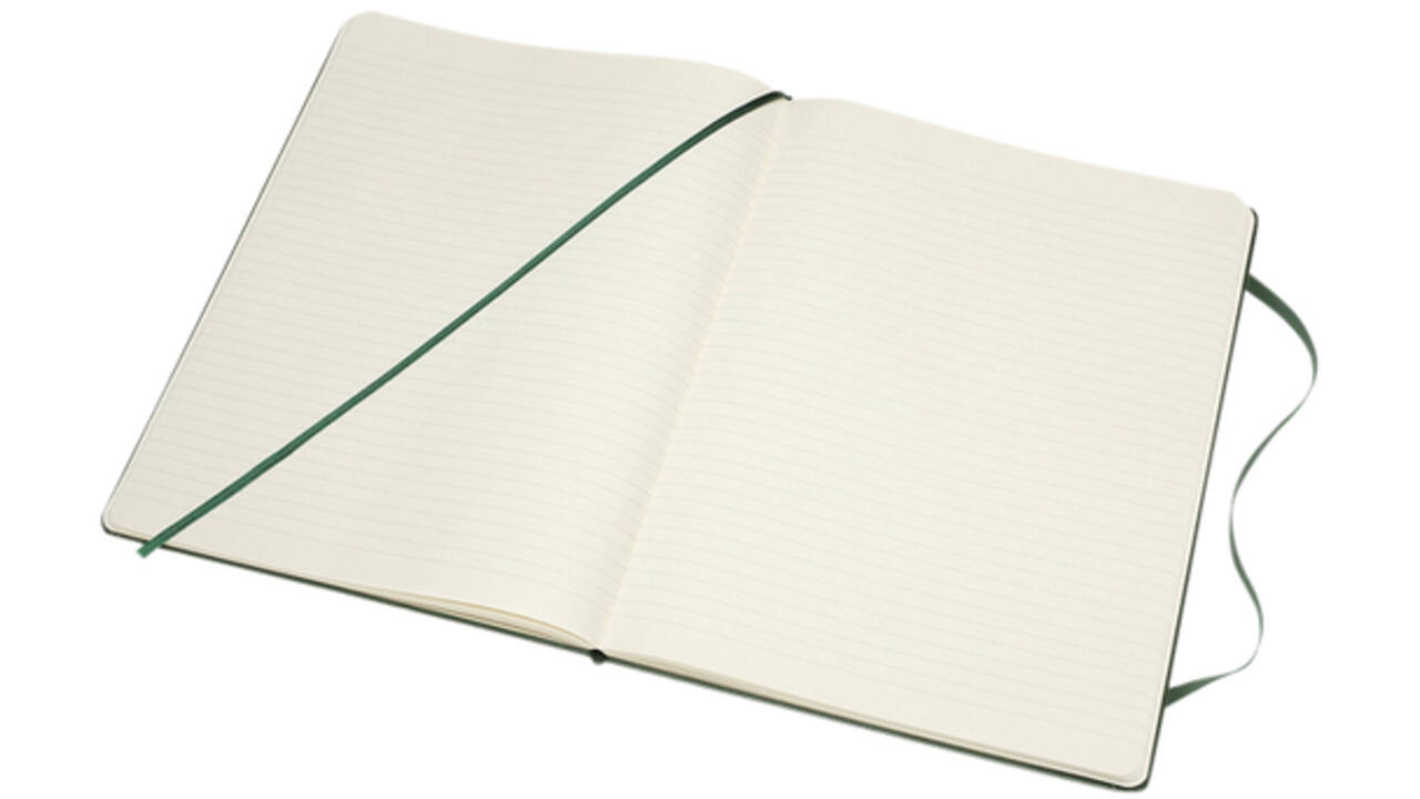Notitieboek Moleskine XL 190x250mm lijn hard cover myrtle green