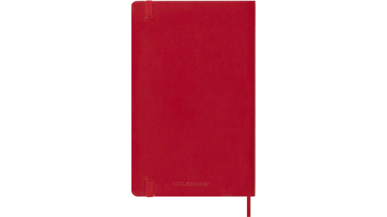 Notitieboek Moleskine large 130x210mm lijn soft cover scarlet red