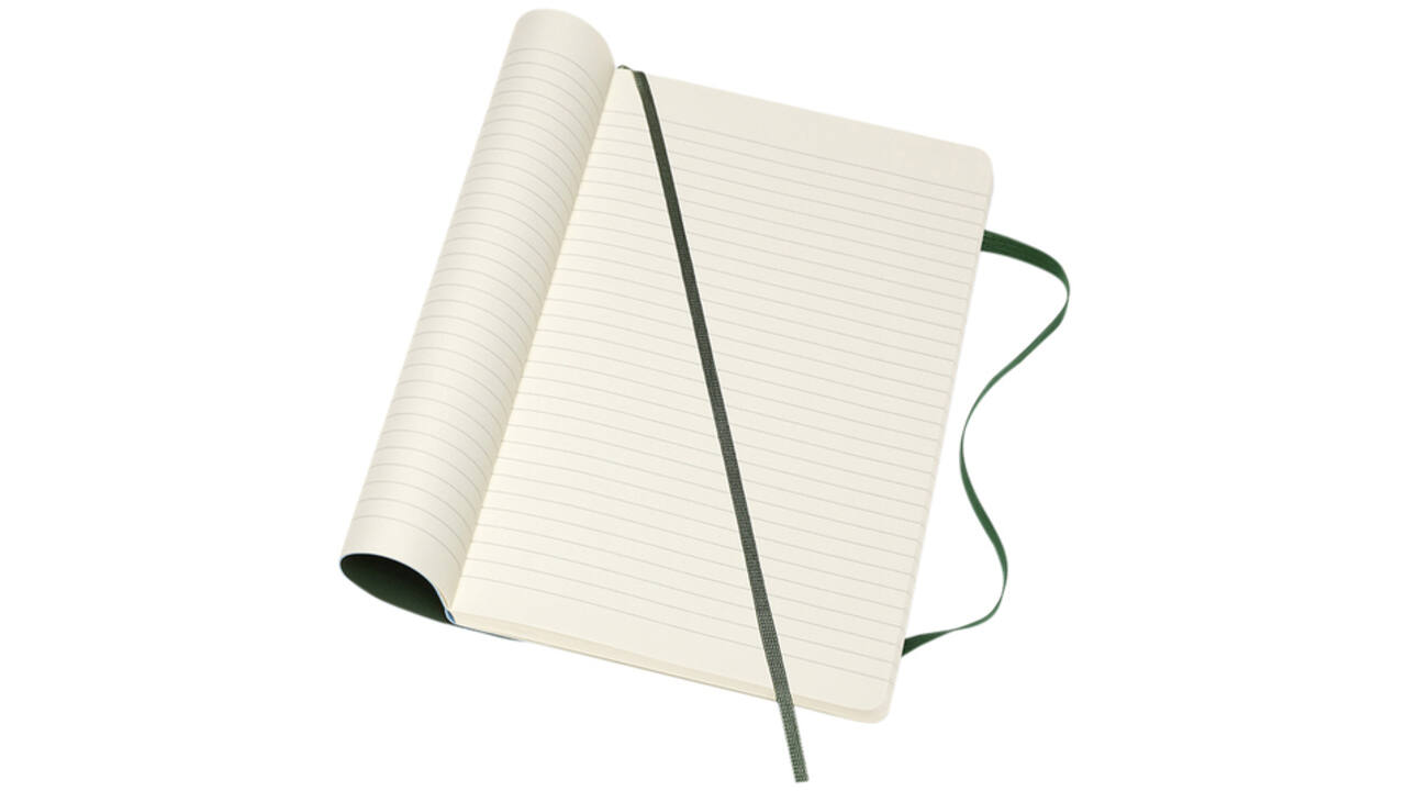 Notitieboek Moleskine large 130x210mm lijn soft cover myrtle green