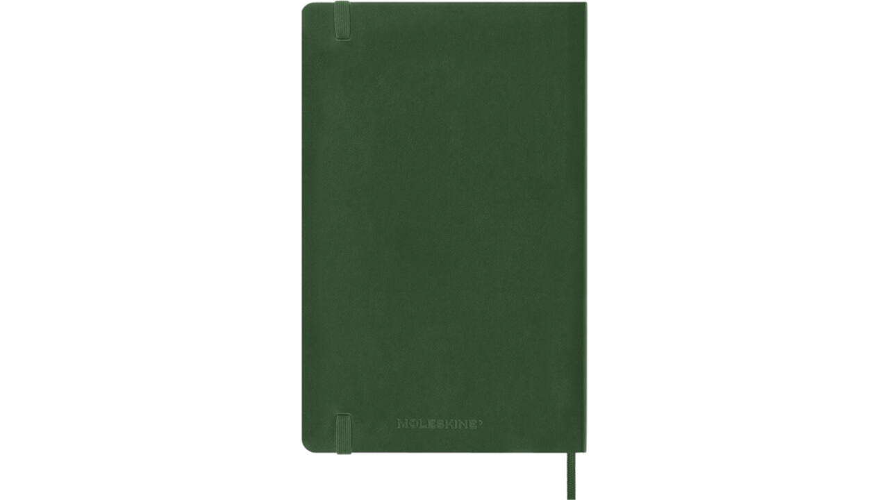 Notitieboek Moleskine large 130x210mm blanco soft cover myrtle green