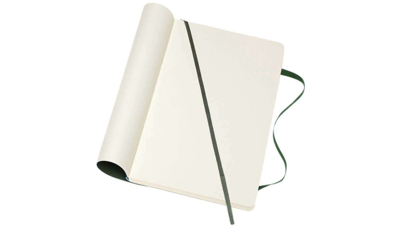 Notitieboek Moleskine large 130x210mm blanco soft cover myrtle green