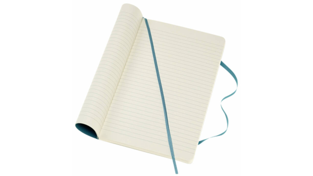 Notitieboek Moleskine large 130x210mm lijn soft cover reef blue