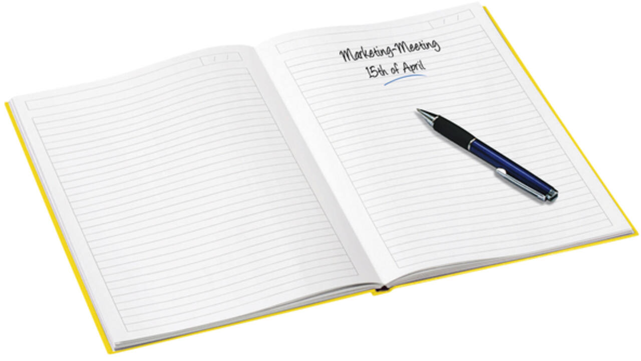 Notitieboek Leitz WOW A5 160blz 90gr lijn geel