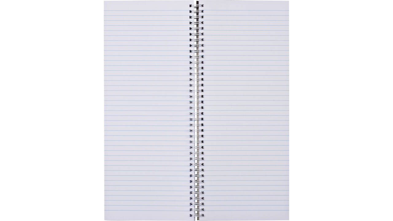 Notitieboek 135x330mm lijn 160blz 70gr spiraal oranje