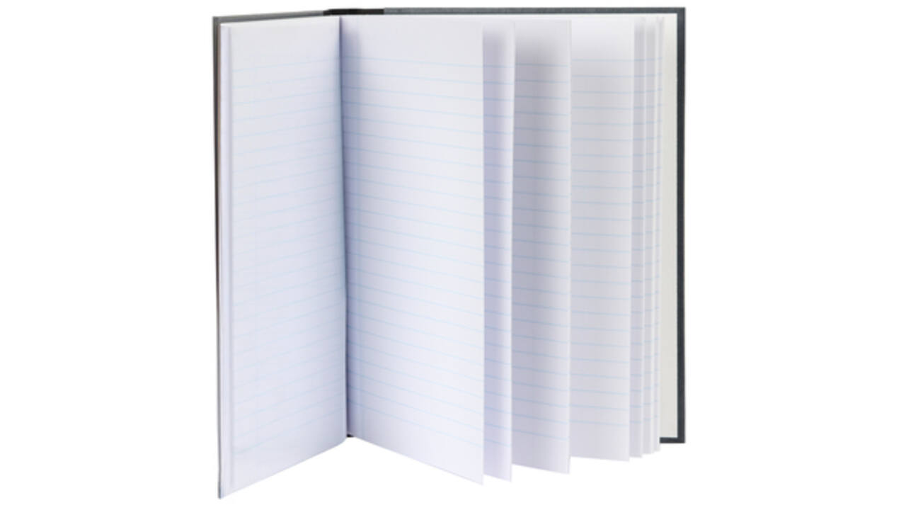 Notitieboek Djois Atlanta Excellent genaaid 210x165mm 96blz lijn grijs gewolkt