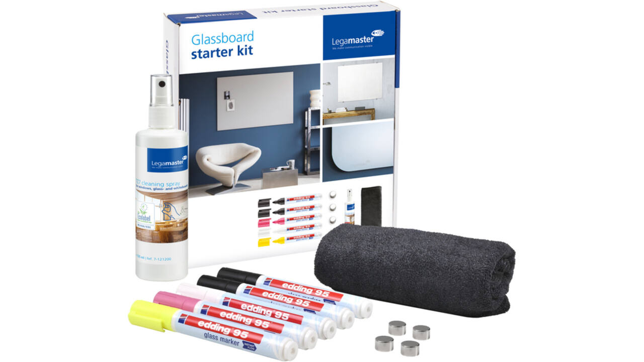 Glasbord Legamaster starterkit