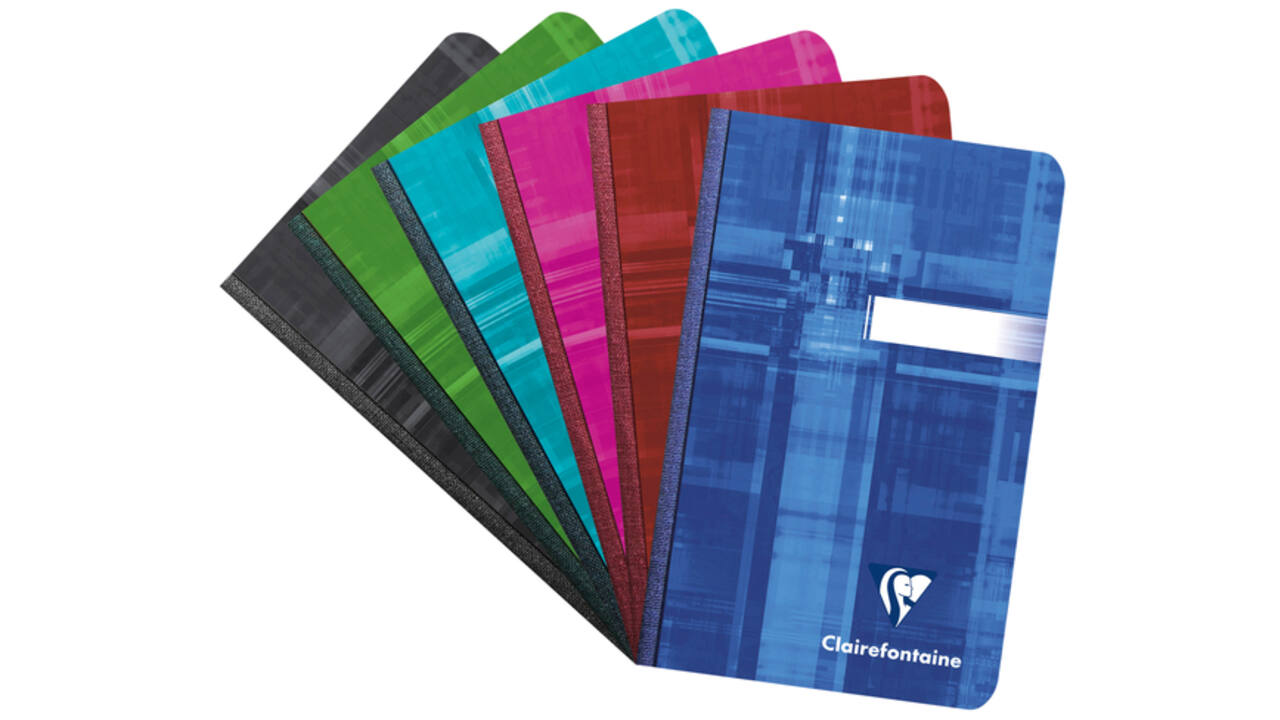 Notitieboek Clairefontaine 90x140mm lijn assorti