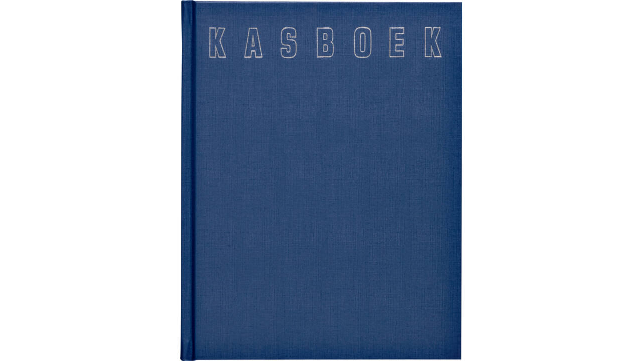 Kasboek 165x210mm 192blz 1 kolom blauw