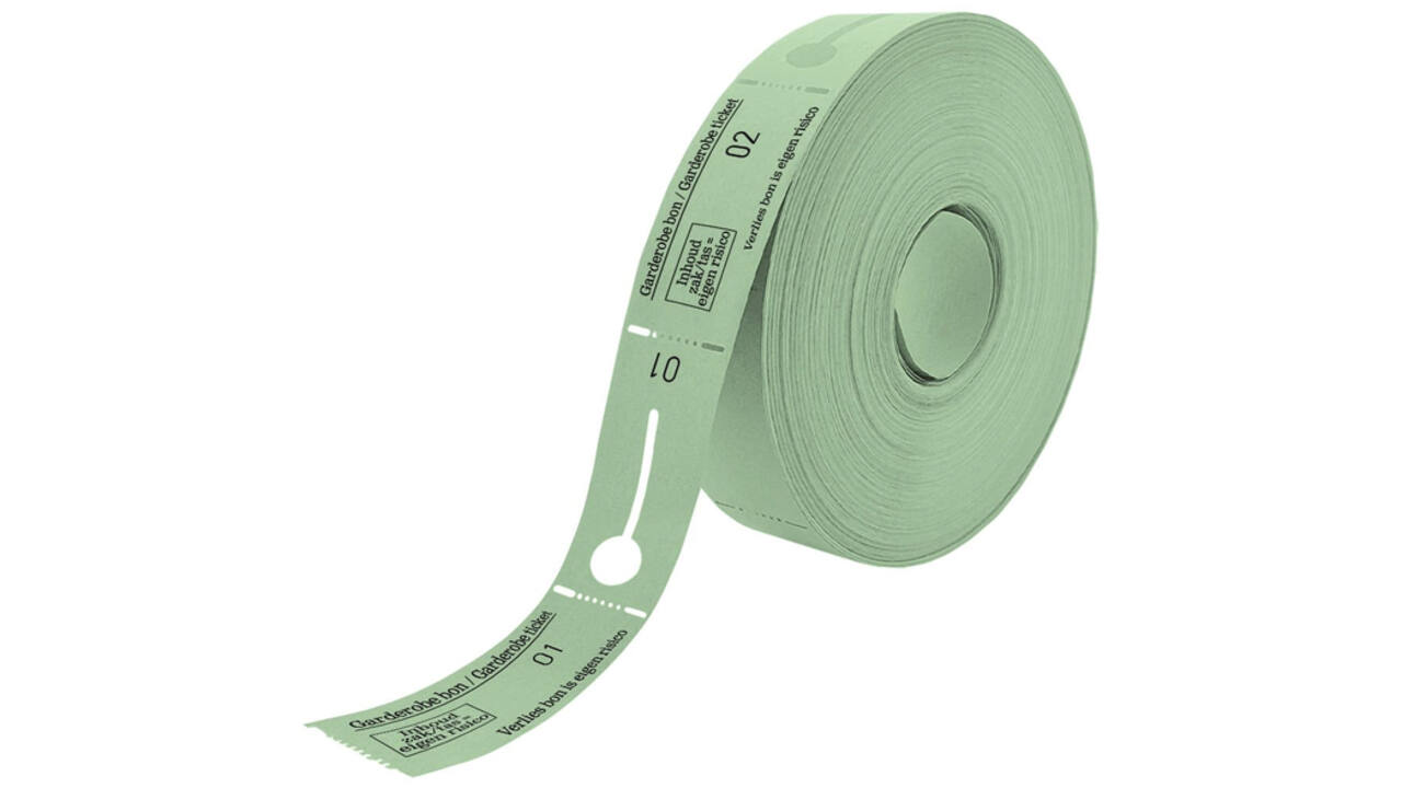 Garderobebonnen Combicraft nummering 2x 1 t/m 500 groen
