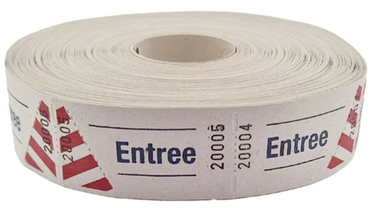 Entreebewijs Combicraft nummering 1-1000 wit