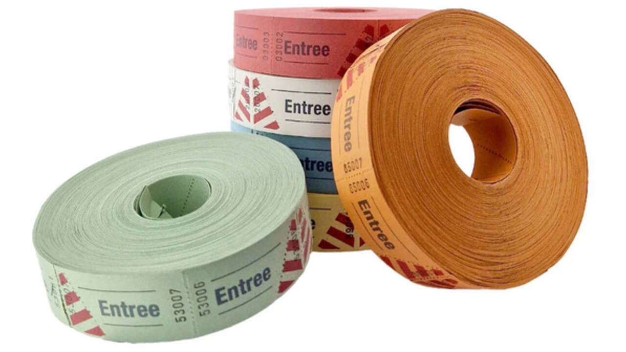 Entreebewijs Combicraft nummering 1-1000 wit