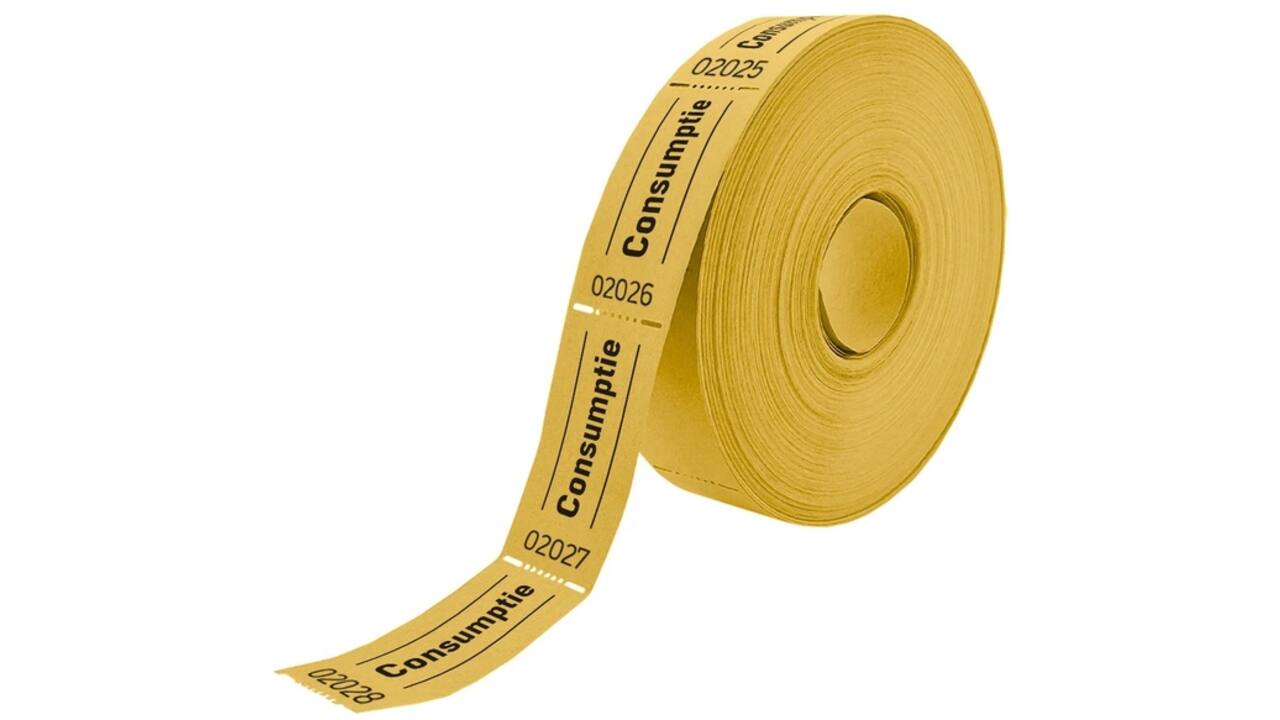 Consumptiebon Combicraft 57x30mm 2-zijdig 2x1000 stuks geel